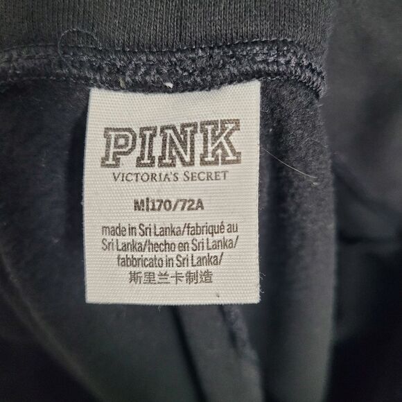 Victoria's Secret PINK black and white Everyday Classic Jogger Pant cozy size M - Picture 7 of 8